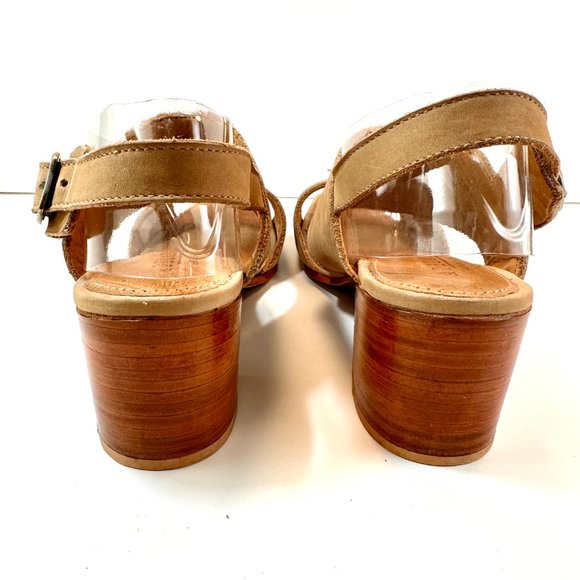 Adelante The Serena Heeled Sandal in Oatmeal, Size 8 - Picture 9 of 16